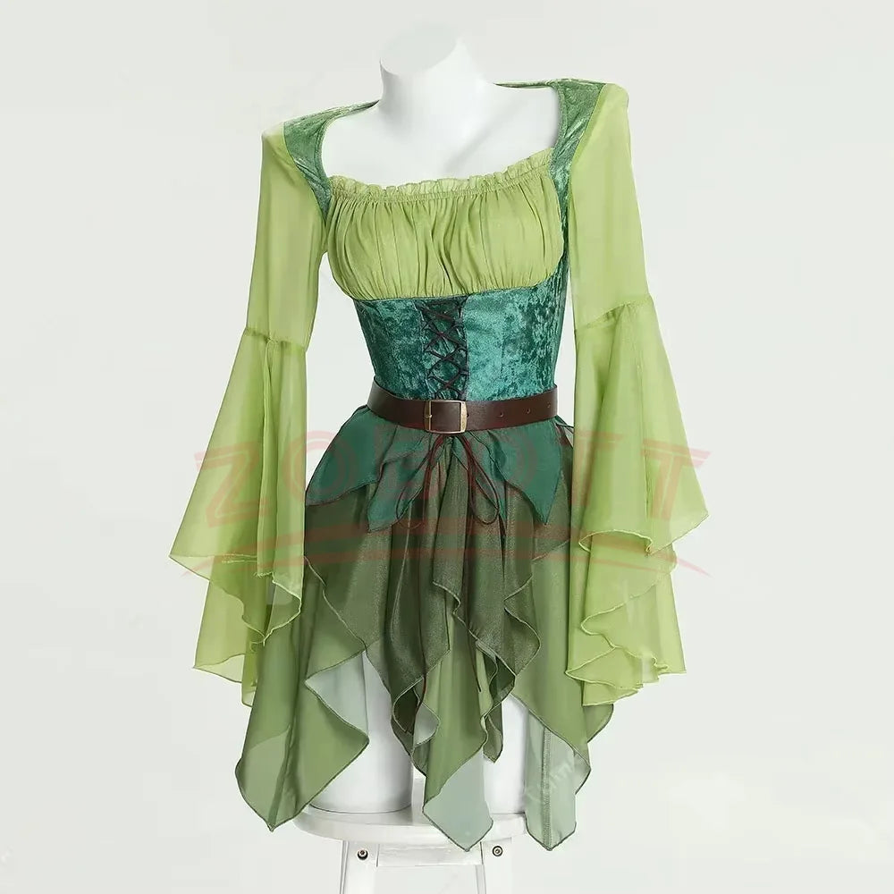 Robe Elfe Verte Femme – Avec ou Sans Ailes