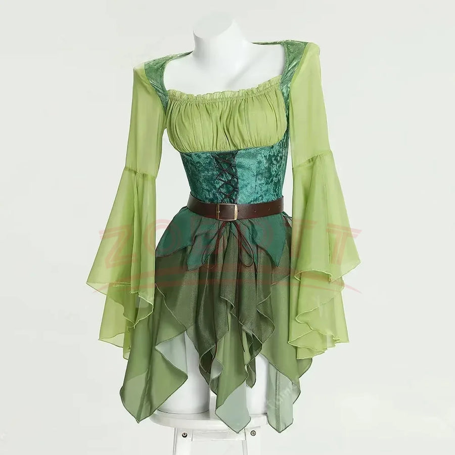 Robe Elfe Verte Femme – Avec ou Sans Ailes