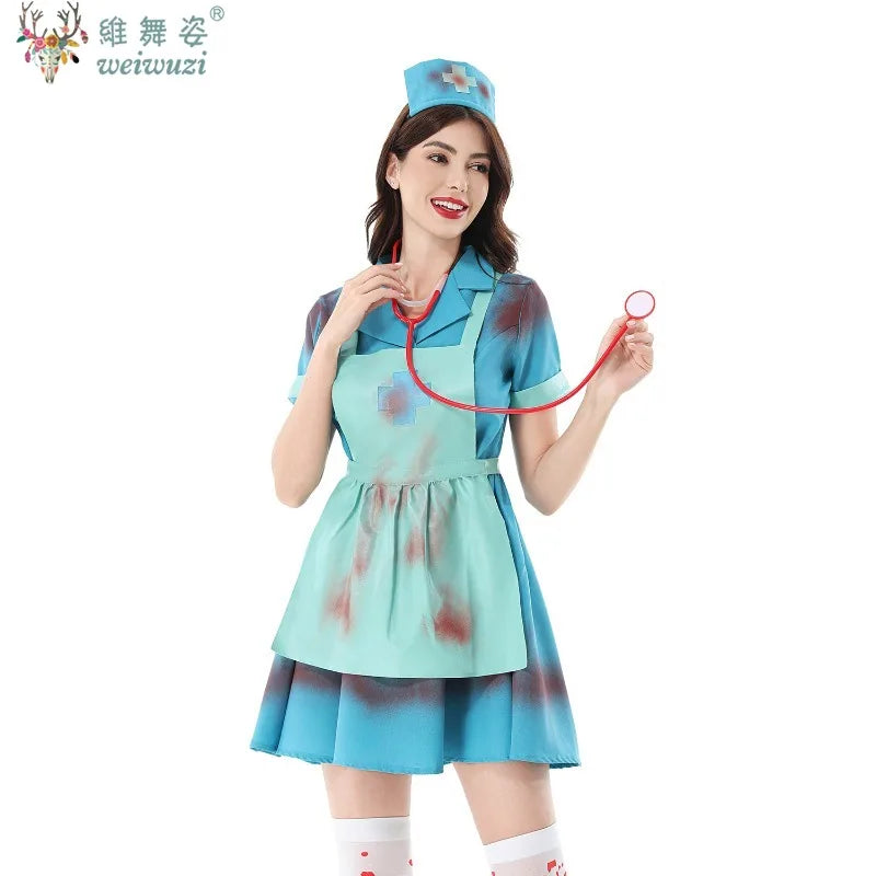 Déguisement Infirmière Zombie Femme – Robe Tachée de Sang