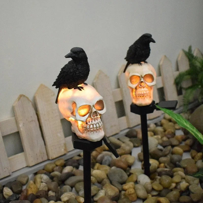 Lampe Solaire Squelette Halloween – Deux Modèles