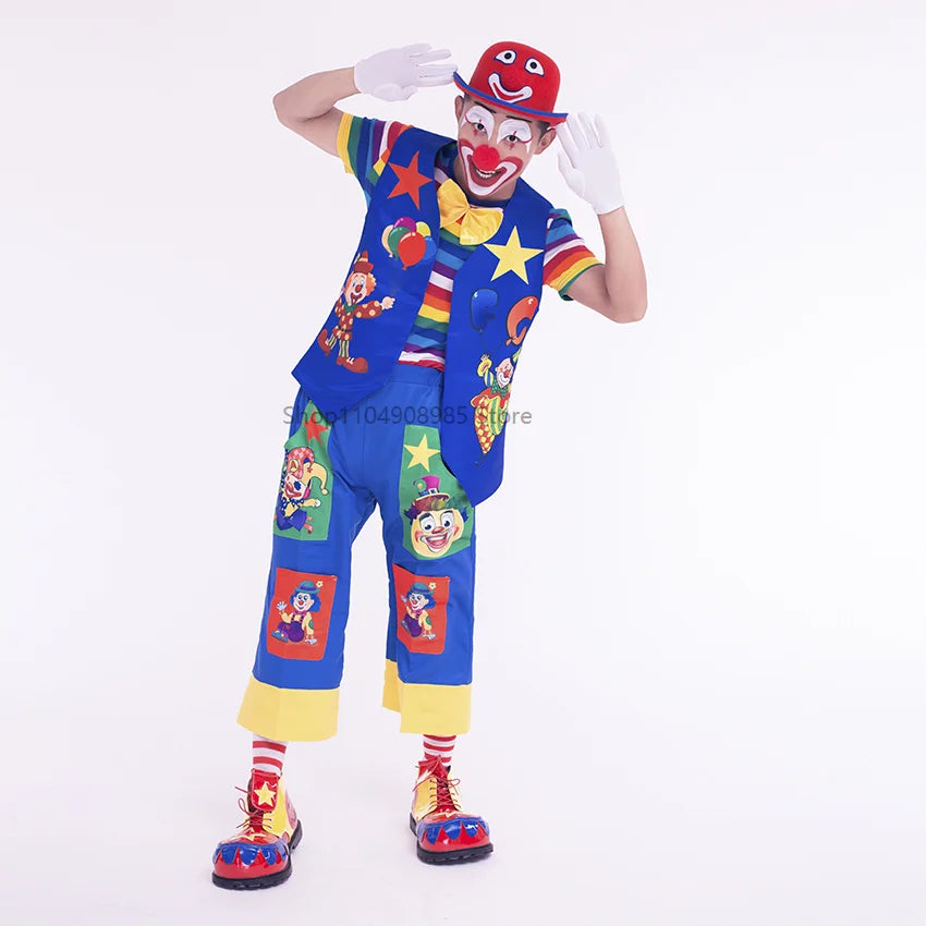 Déguisement Clown Rigolo Adulte – Tenue Colorée de Fête – vue 24