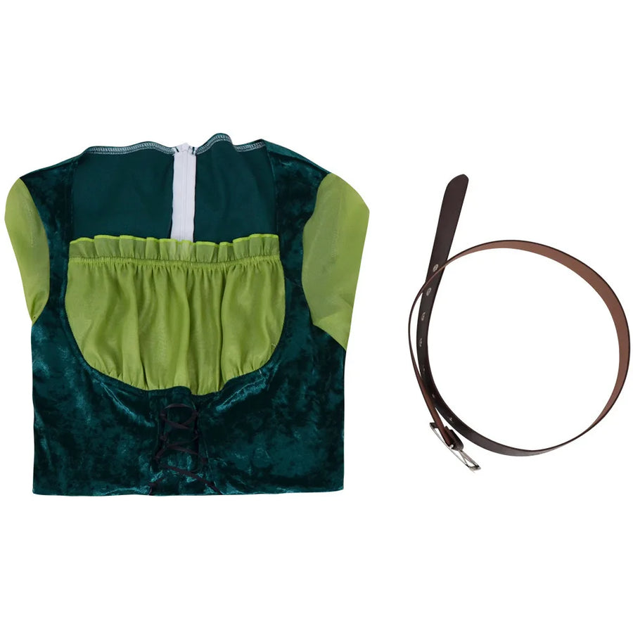 Robe de Fée Elfe Verte avec Ailes