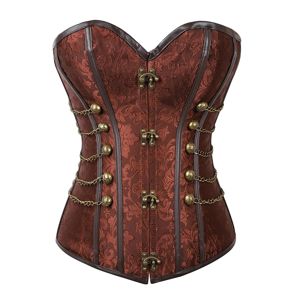 Ensemble Corset Steampunk Sexy et Jupe Asymétrique – vue 10
