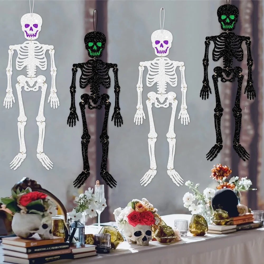Suspension Squelette Halloween – Blanche ou Noire