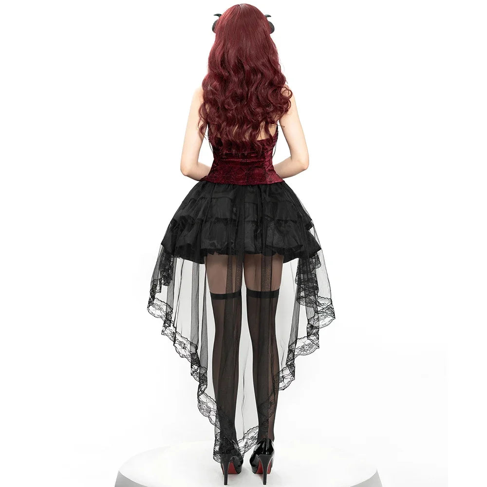 Robe Vampire Gothique Queue-de-Pie Femme – vue 5