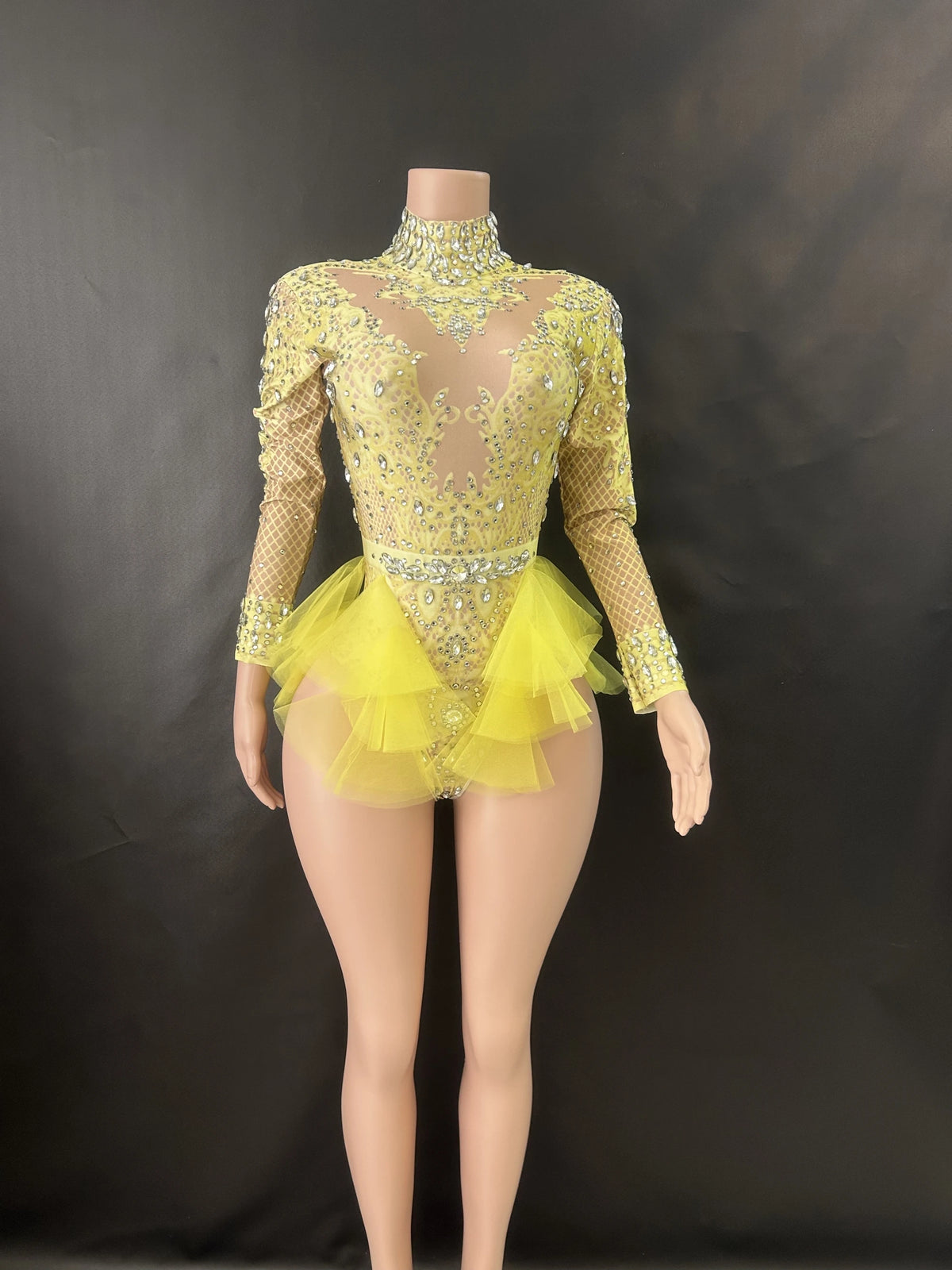 Body Strass Rose pour Femme – Tenue de Scène Pailletée – vue 5