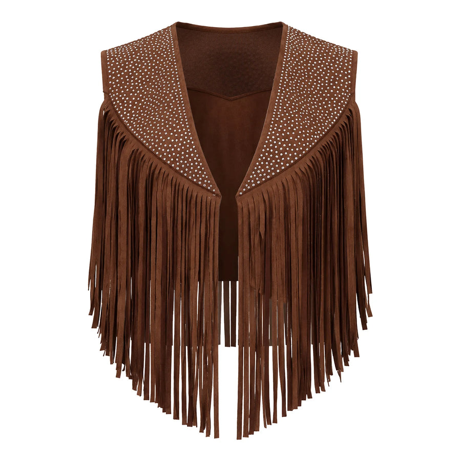 Gilet Cowgirl à Franges et Strass Femme – vue 6