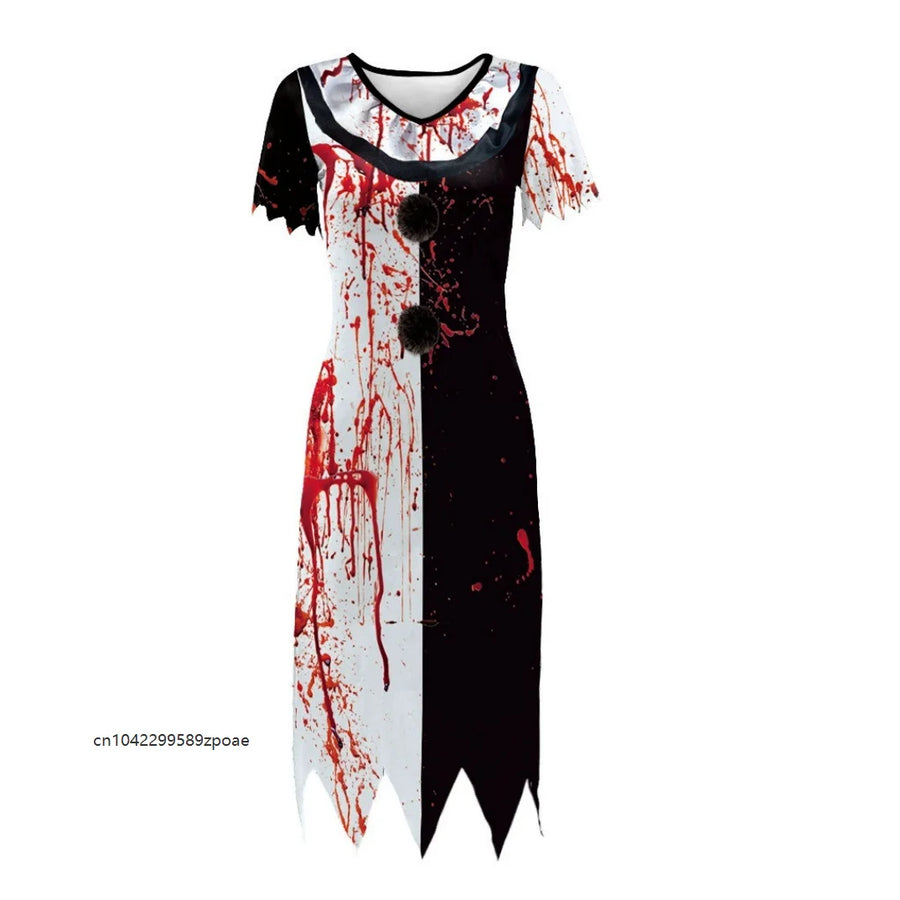 Robe Clown Ensanglantée Fendue – Horreur