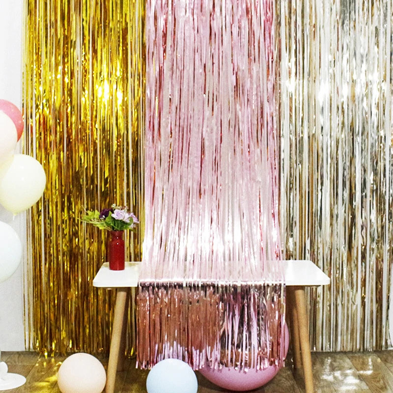 Rideau à franges pailletes pour fête - Panoplia