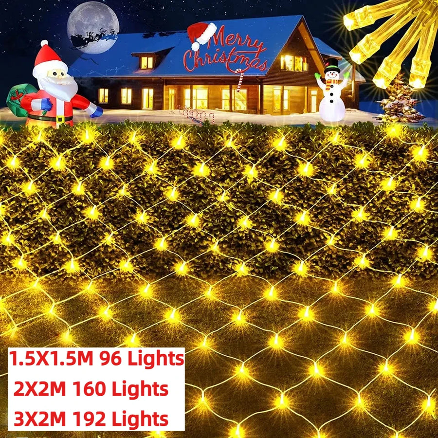 Filet Lumineux LED de Noël – 96 à 192 LED