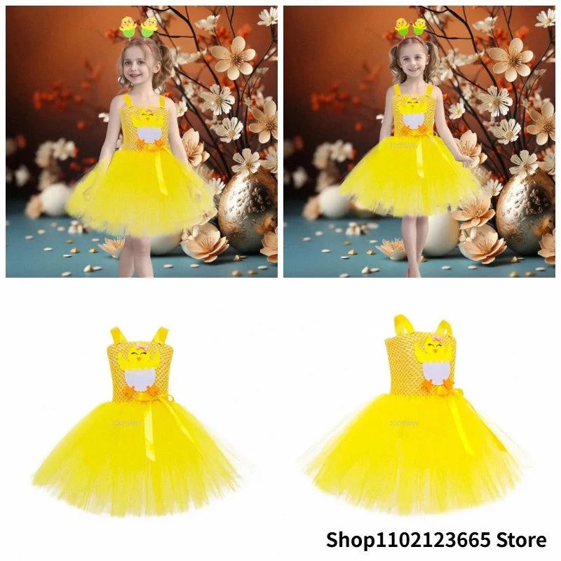 Robe Tutu Poussin Jaune Fille