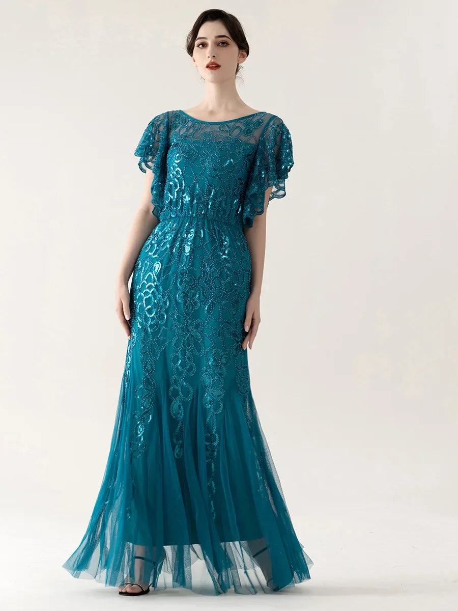 Robe Charleston Années 20 à Sequins et Franges
