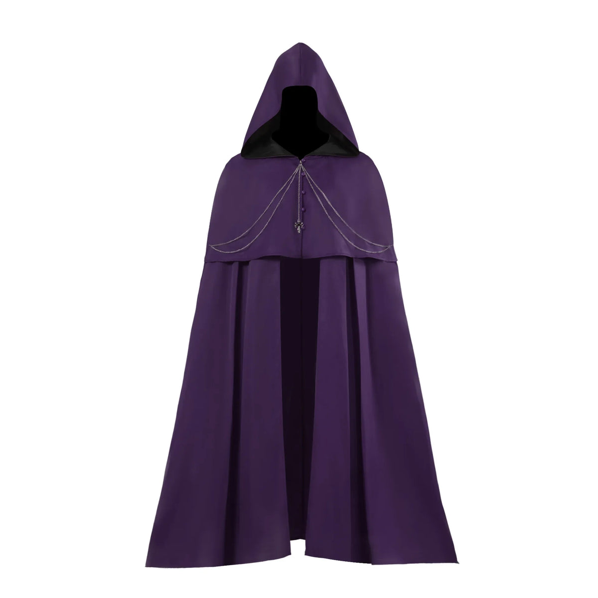 Cape Chevalier Noir à Capuche – Vampire Médiéval