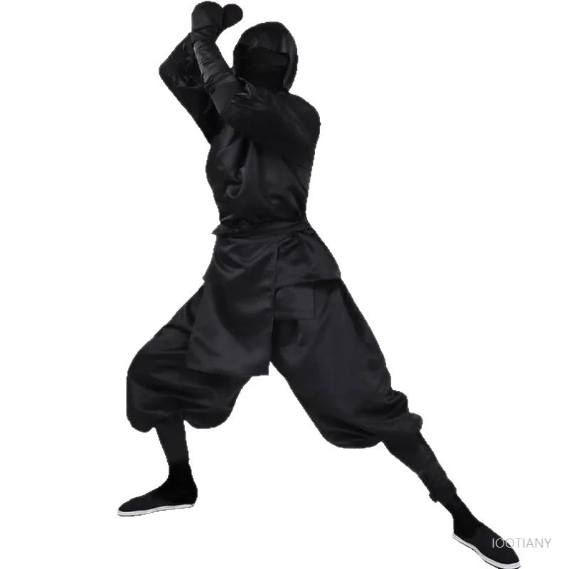 Kimono Ninja Samouraï à Capuche Noir