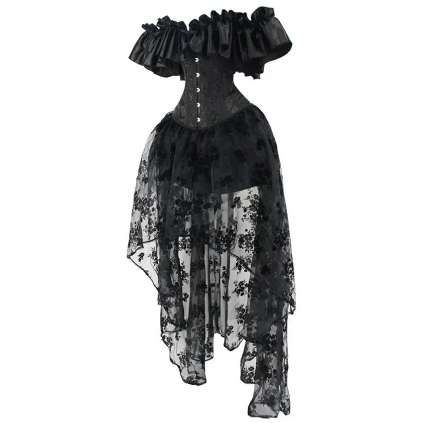 Robe Corset Gothique Épaules Dénudées