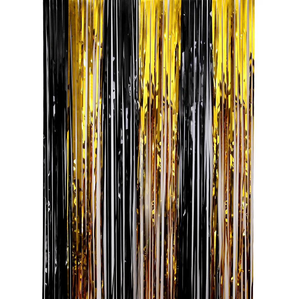 Rideaux à Franges Métallisés – Lot de 2, Plusieurs Couleurs