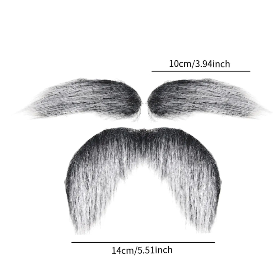 Kit Fausse Moustache et Sourcils Auto-Adhésifs - Déguisement – vue 10