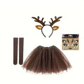Kit Renne – Serre-Tête Bois, Queue et Tutu Marron