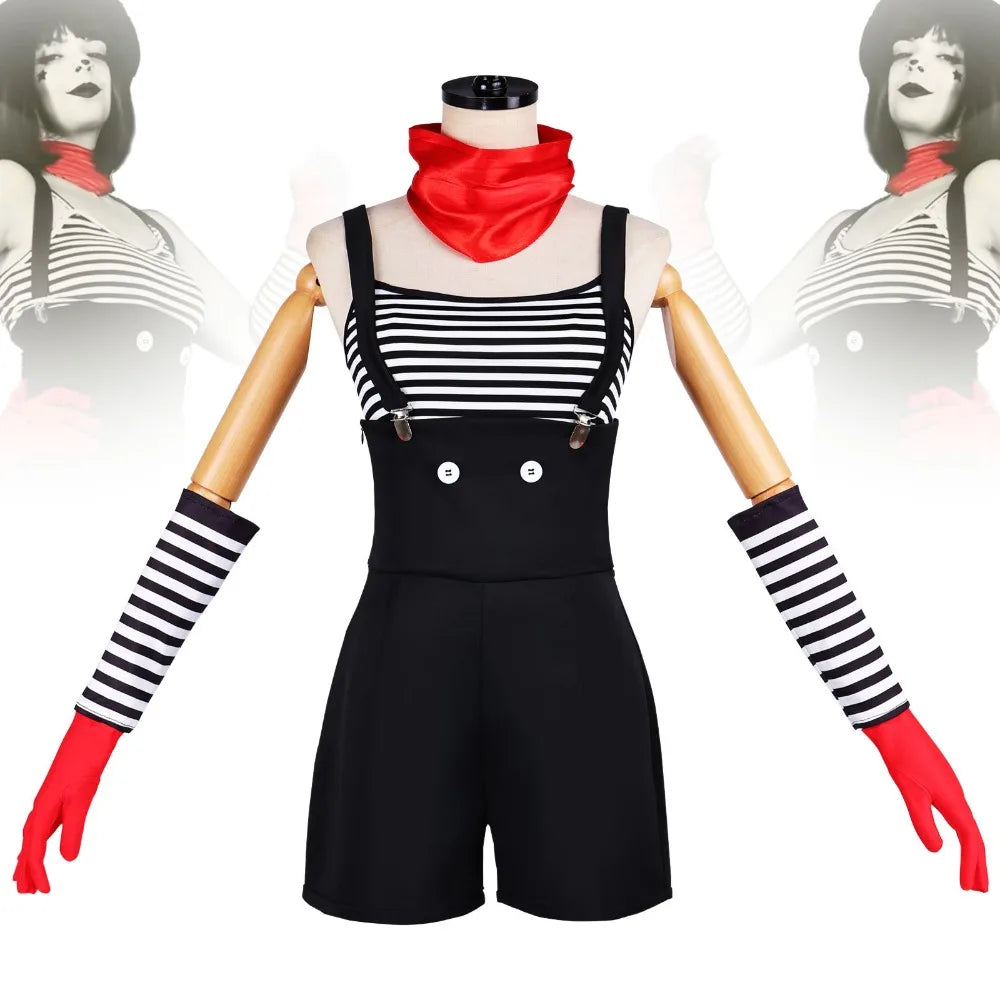 Déguisement Mime Rayé Femme