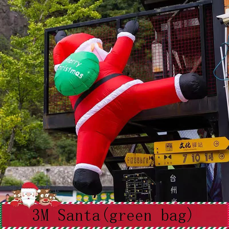 Père Noël Grimpeur Gonflable 2,4 m – Décoration Extérieure – vue 18