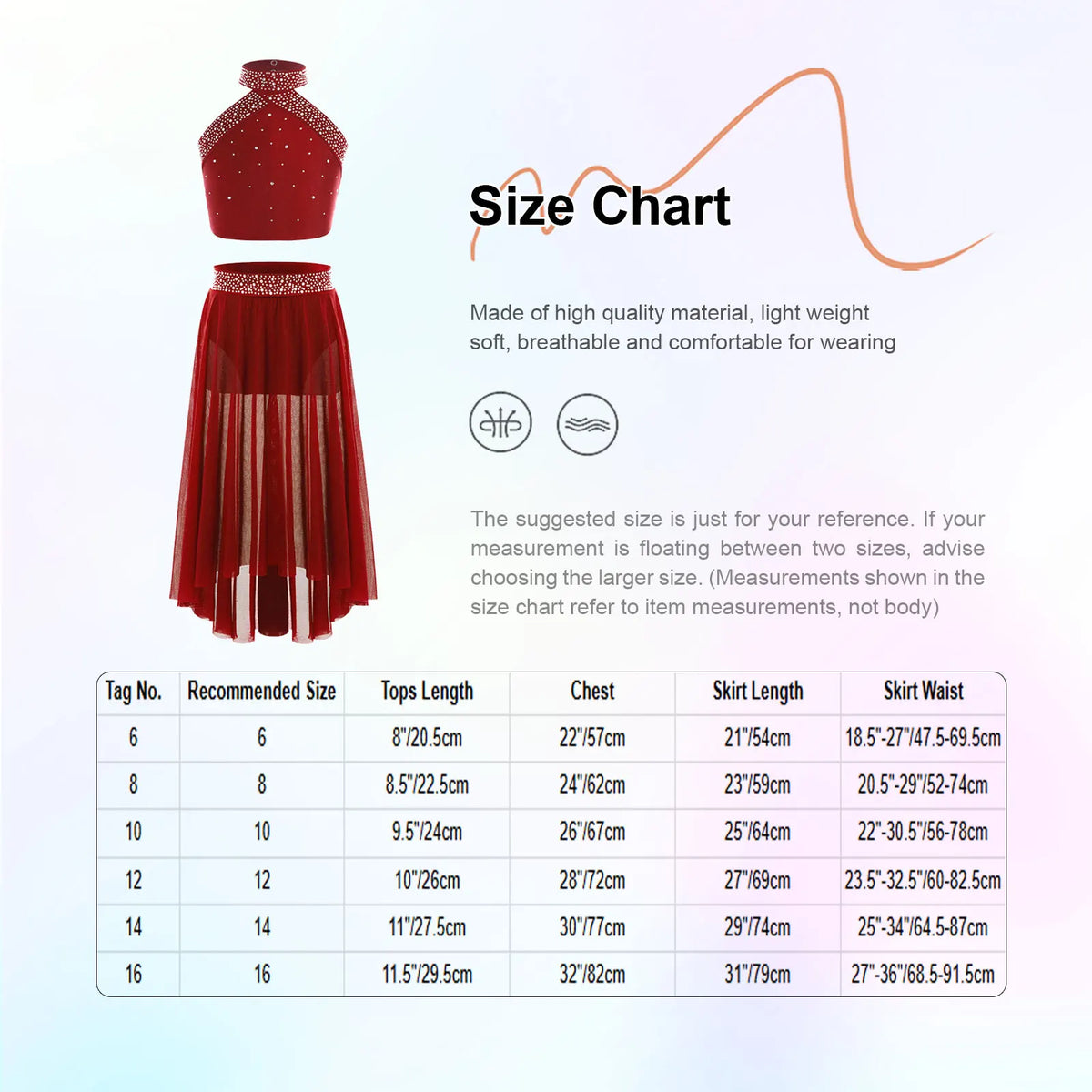 Tenue de Danse Lyrique pour Fille — Top Pailleté et Jupe – vue 4