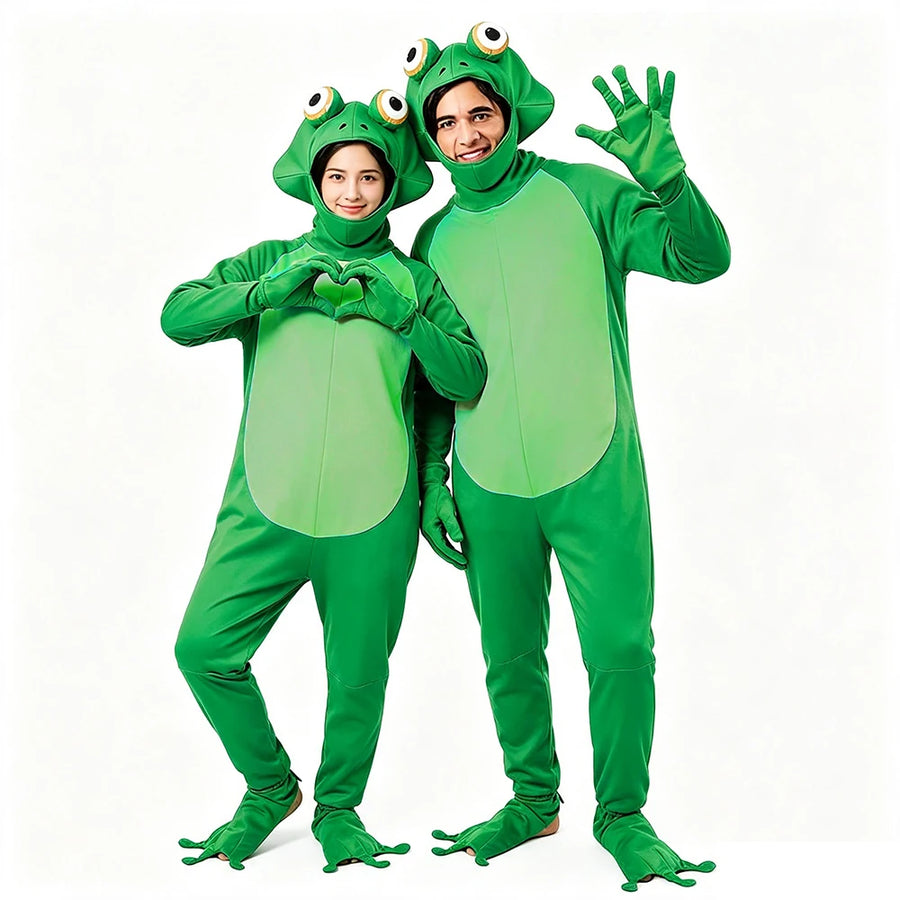 Combinaison Grenouille Verte Adulte avec Capuche