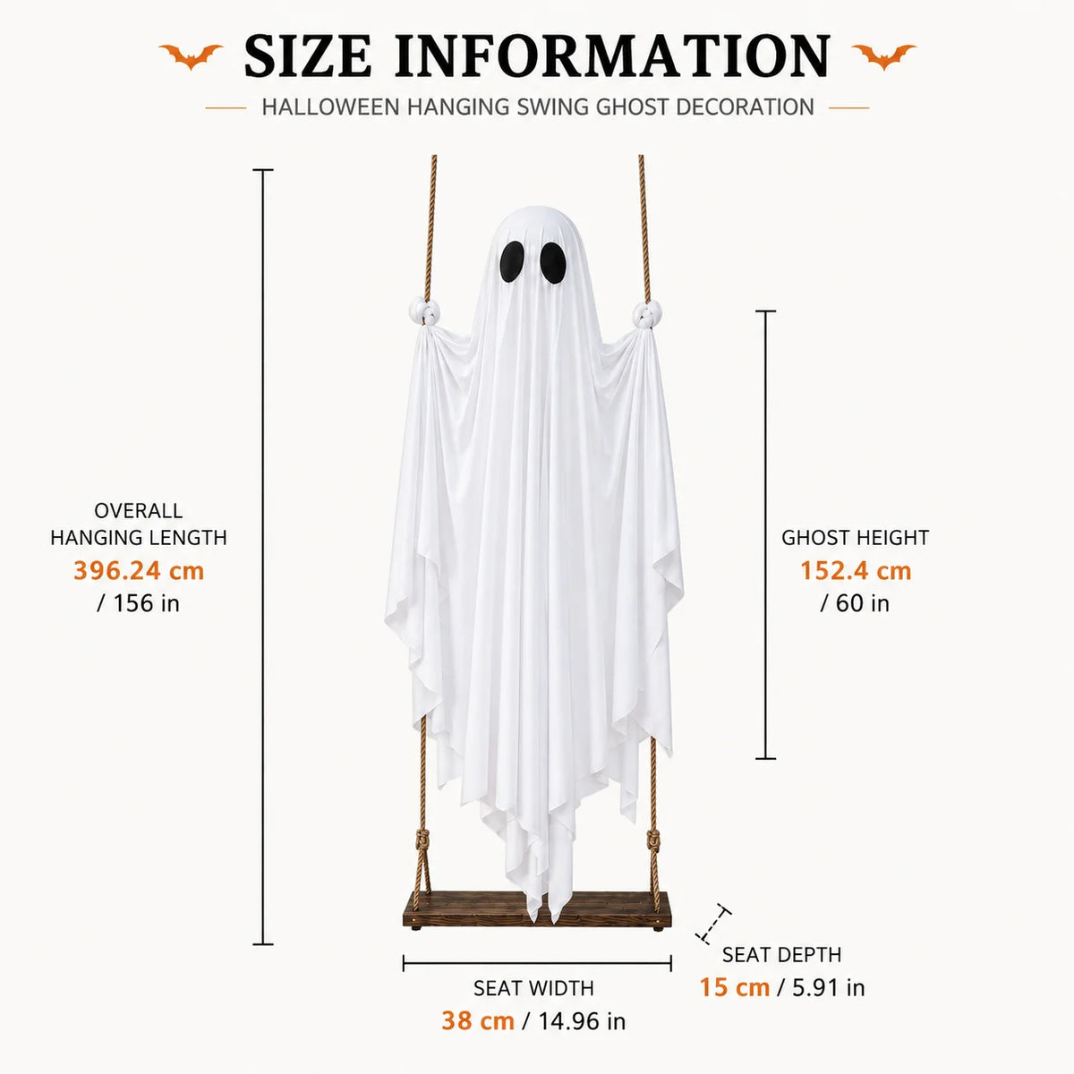 Fantôme Suspendu Halloween – Décoration de Jardin
