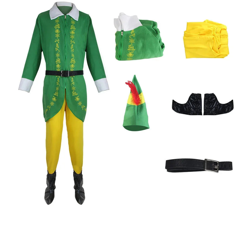 Déguisement Lutin de Noël pour Homme — Ensemble Vert – vue 5