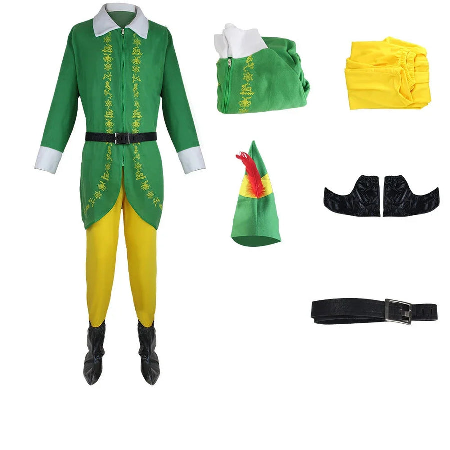 Déguisement Lutin de Noël Vert Homme ou Femme – XS à 3XL
