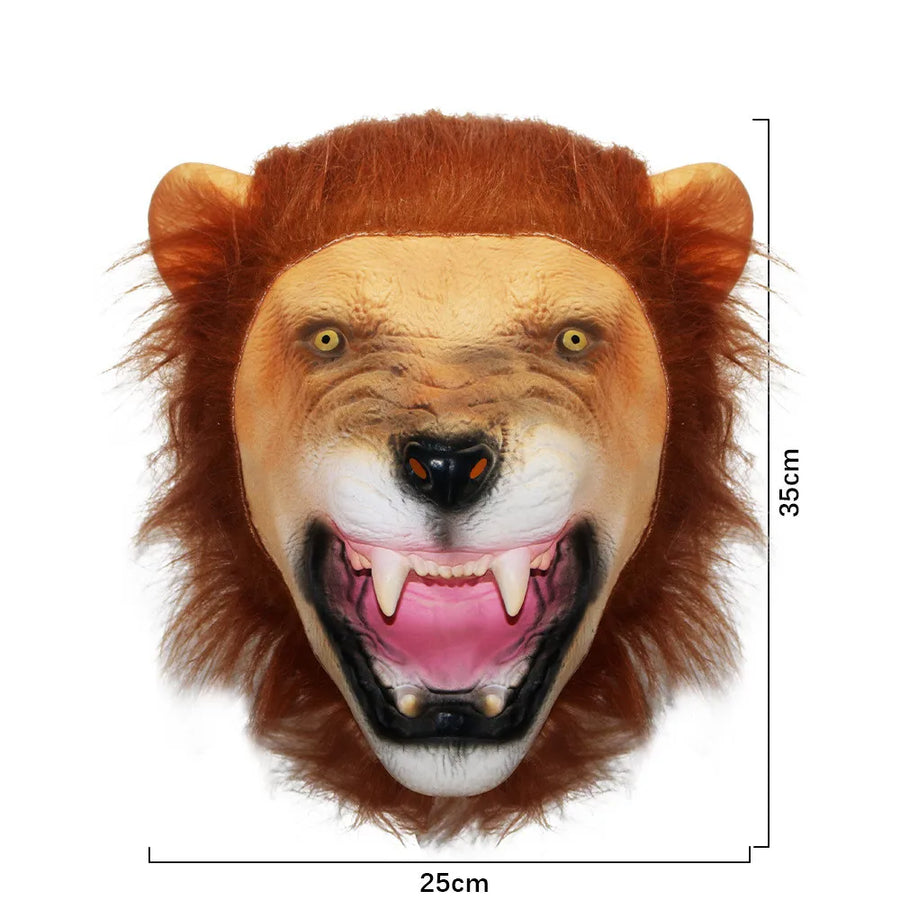 Masque de Lion en Latex avec Crinière