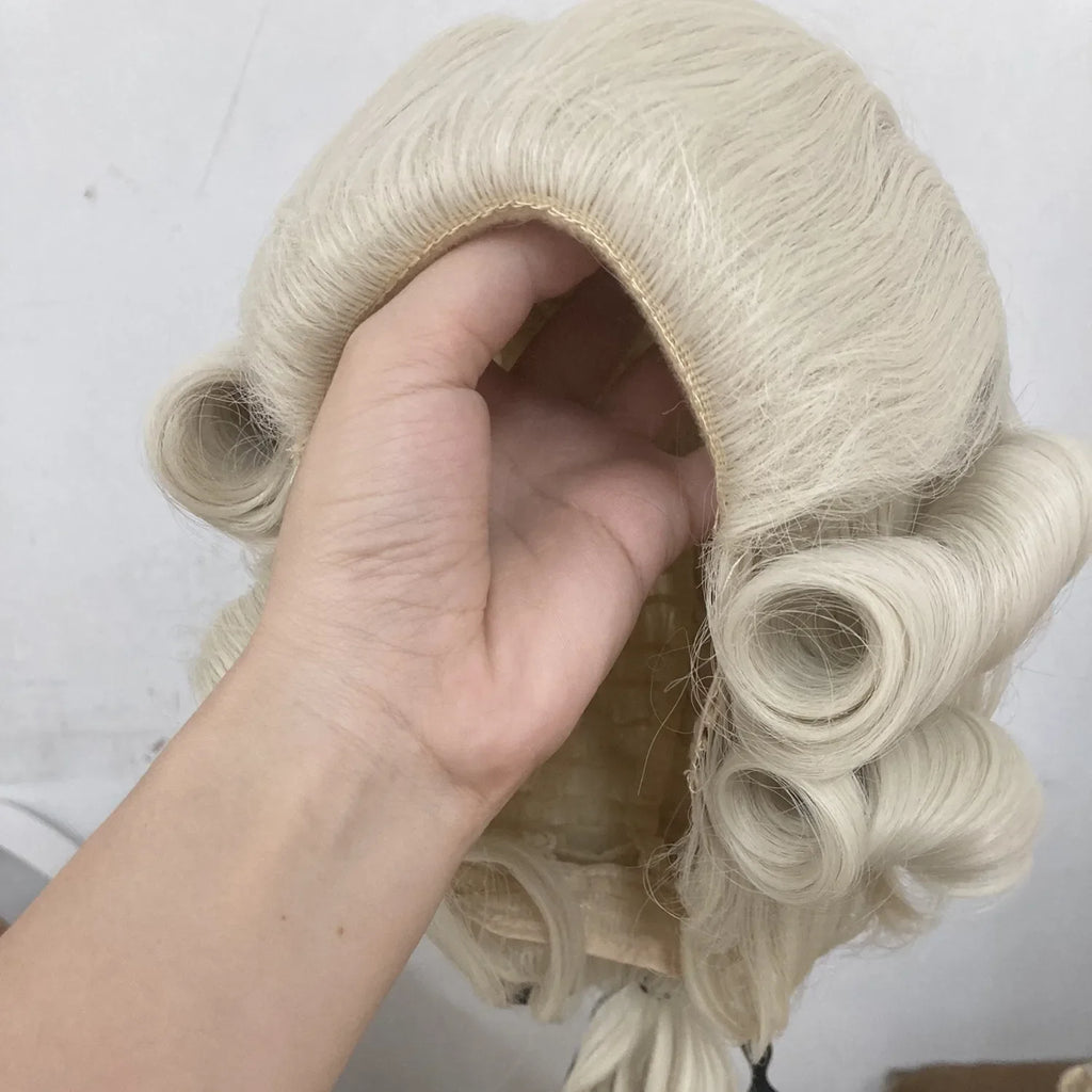 Perruque de Juge Baroque Beige