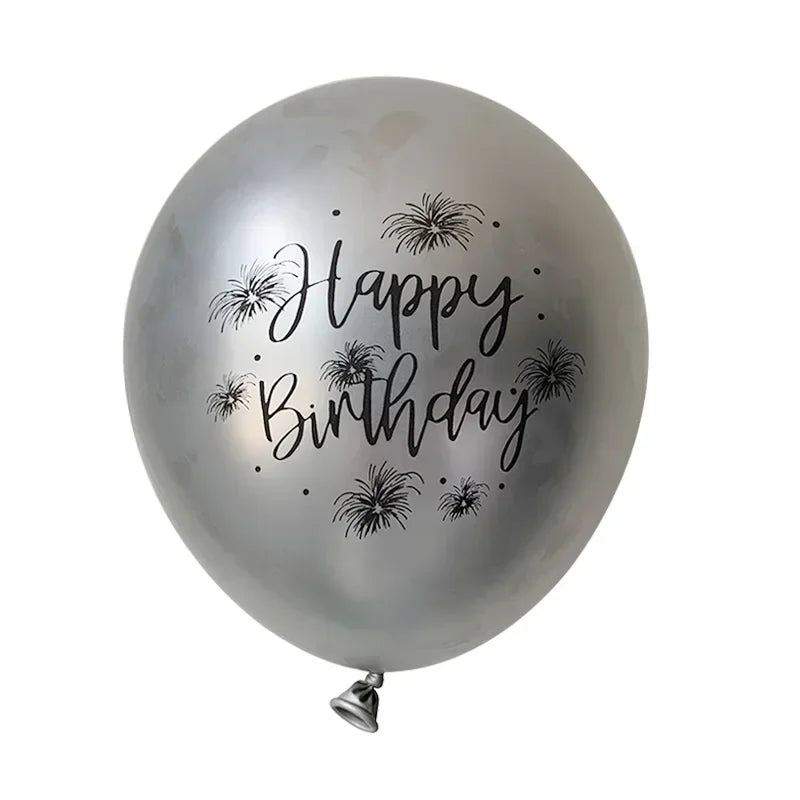 Lot de 15 Ballons Latex Or, Argent et Confettis – vue 13