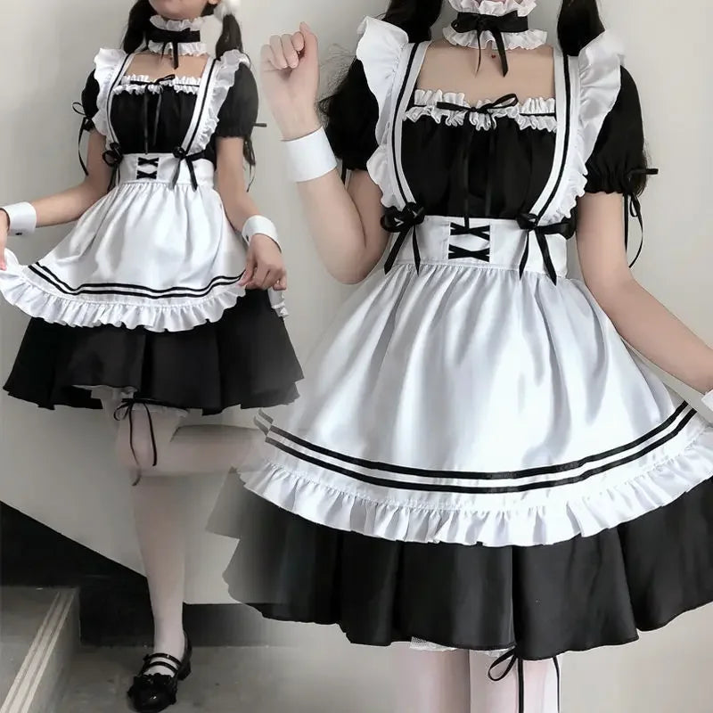 Déguisement Soubrette Lolita Noire Femme