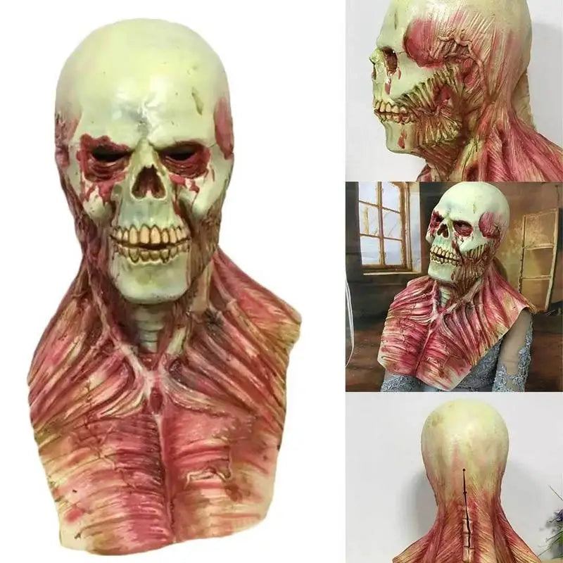 Masque Zombie Visage Pourri en Latex – vue 3