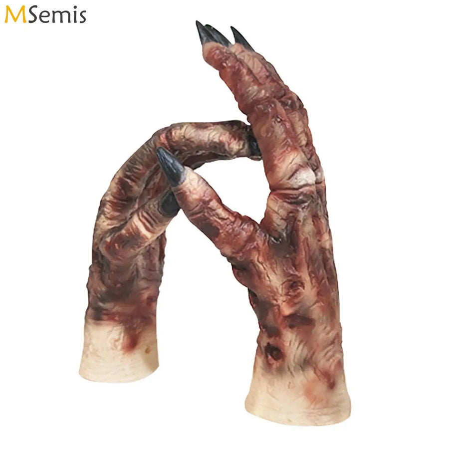 Gants de Bête Loup-Garou Effrayants en Latex