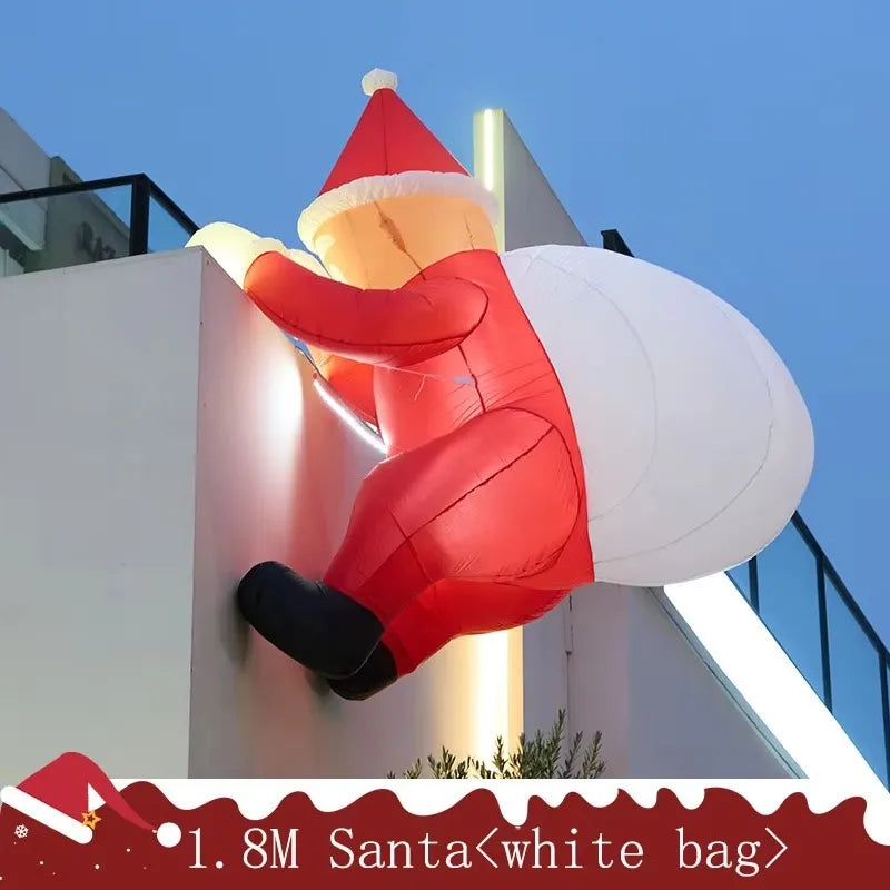 Père Noël Grimpeur Gonflable 2,4 m – Décoration Extérieure – vue 19