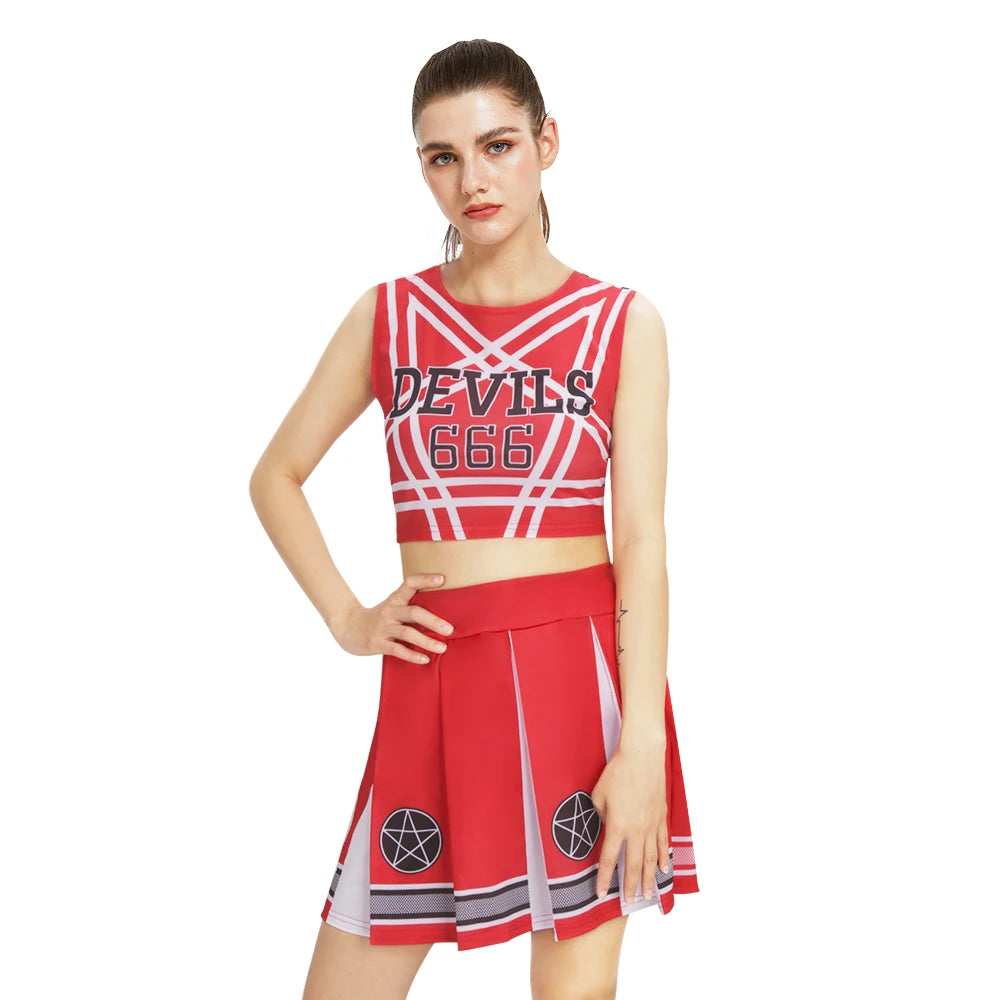 Tenue Pom-Pom Girl Diablesse Rouge