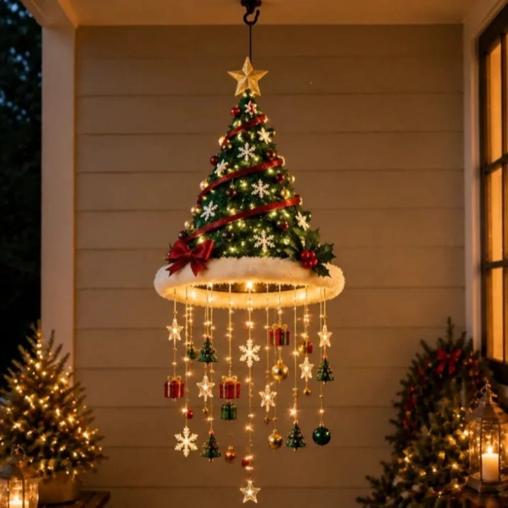 Guirlande Lumineuse Bonnets de Père Noël LED