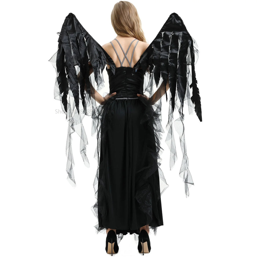 Robe Ange Déchu Gothique Noire