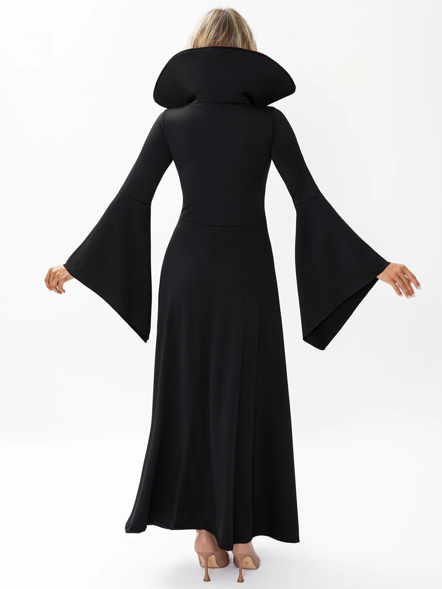 Robe Sorcière Gothique en Dentelle Toile d'Araignée – vue 3