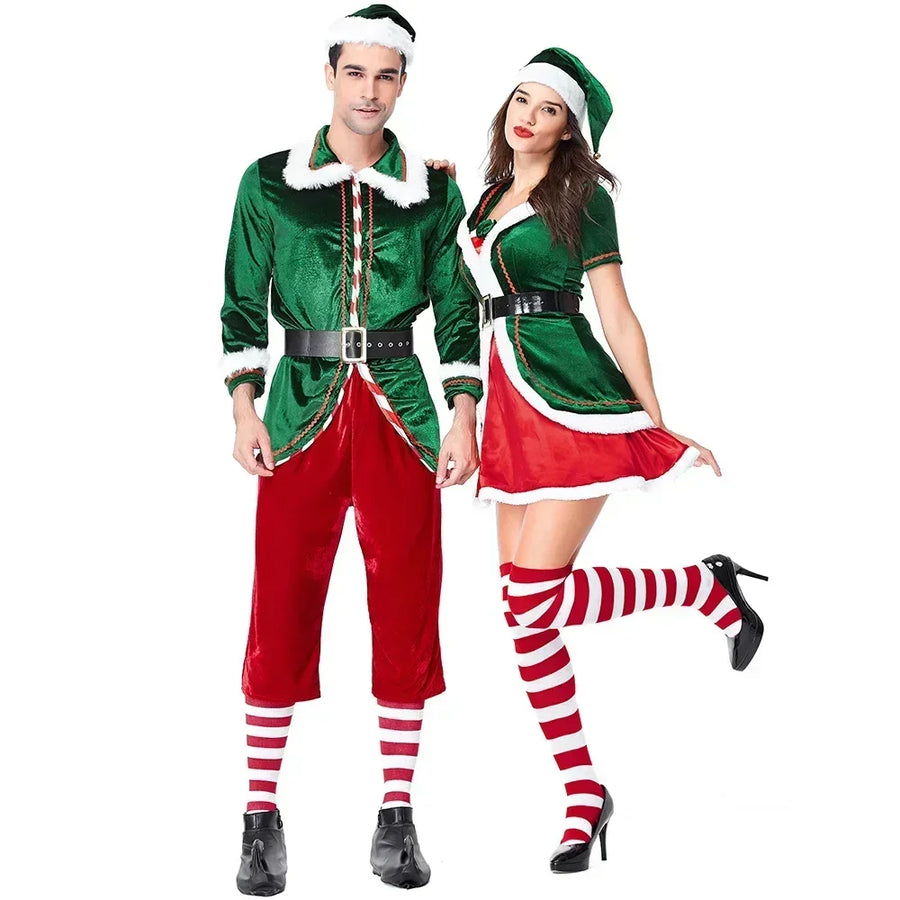 Déguisement Noël Père Noël ou Lutine – Homme/Femme M à XXL