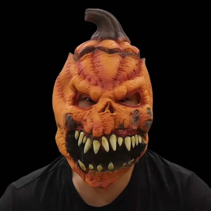 Masque Citrouille d'Horreur en Latex