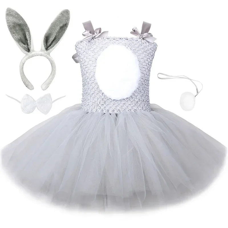 Robe Tutu Lapin Gris Fille – vue 7