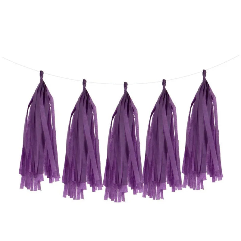 Guirlande Rideau Pompons Papier de Soie Décoration Fête – vue 13