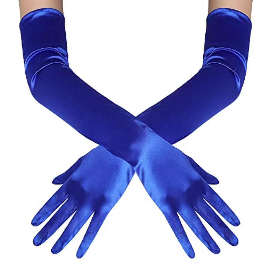 Gants Longs Satin Femme – 55 cm, Plusieurs Coloris