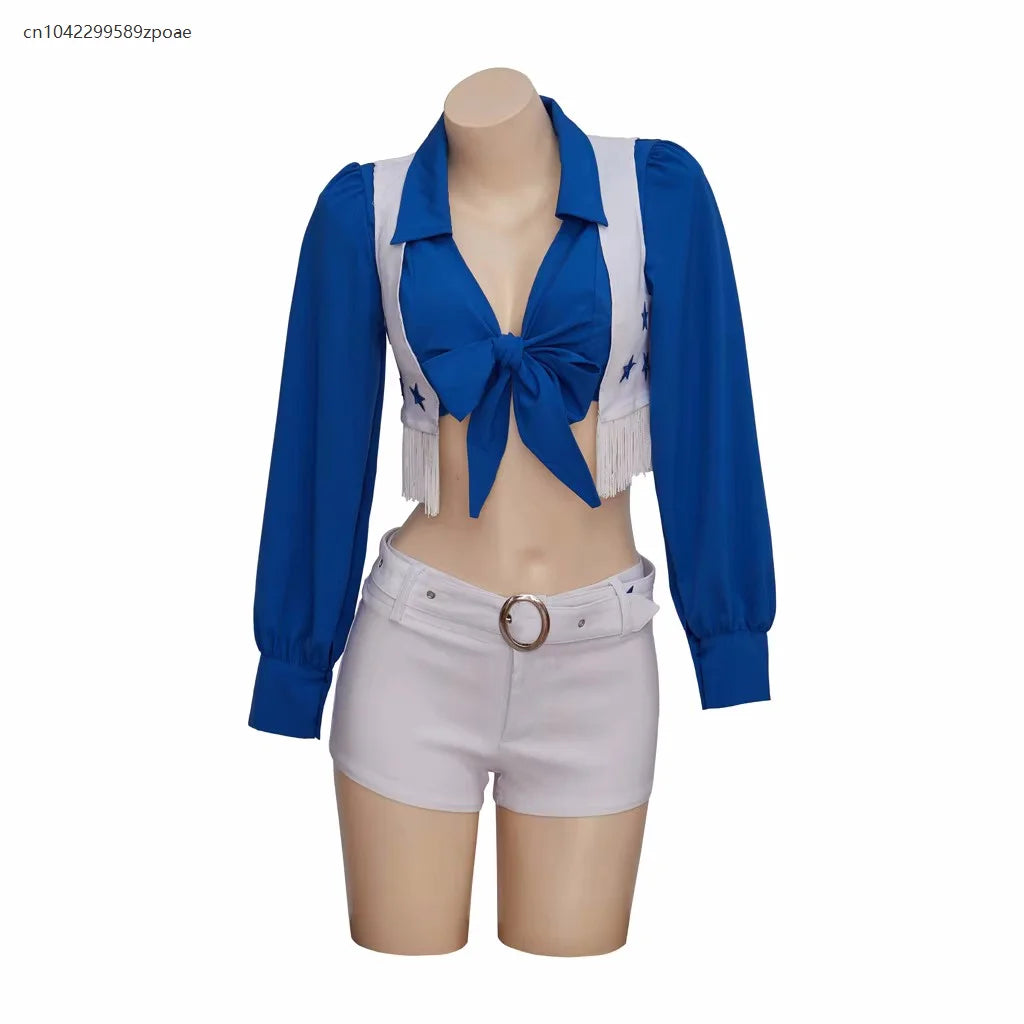 Déguisement Pom-Pom Girl Cow-Girl Bleue Femme XS à 4XL