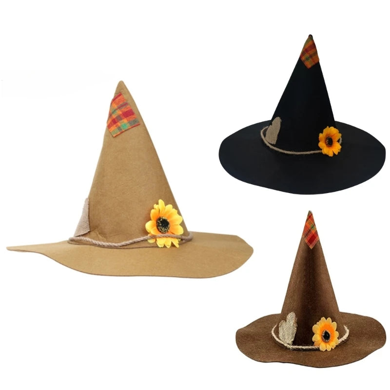 Chapeau d'Épouvantail Sorcier – Adulte et Enfant – vue 2