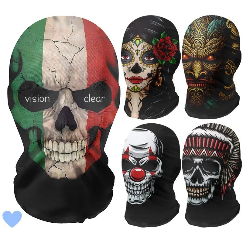 Cagoule Tête de Mort en Résille – Masque Squelette Intégral