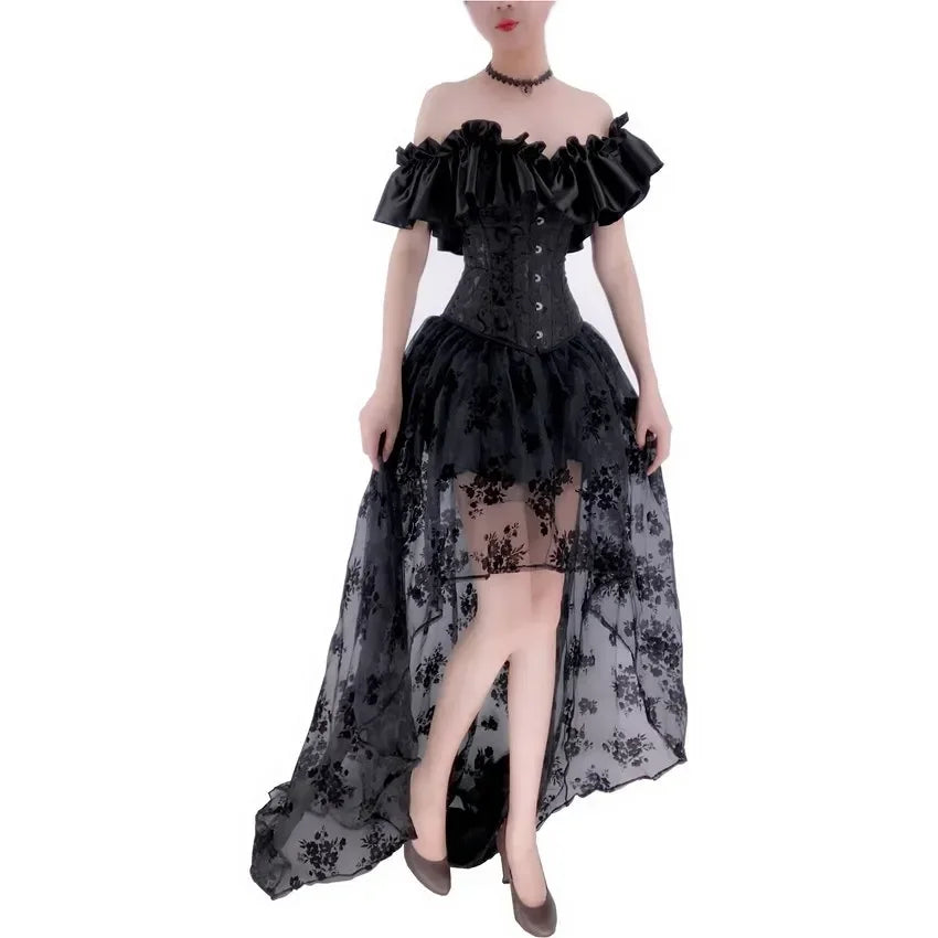 Robe Corset Gothique Épaules Dénudées