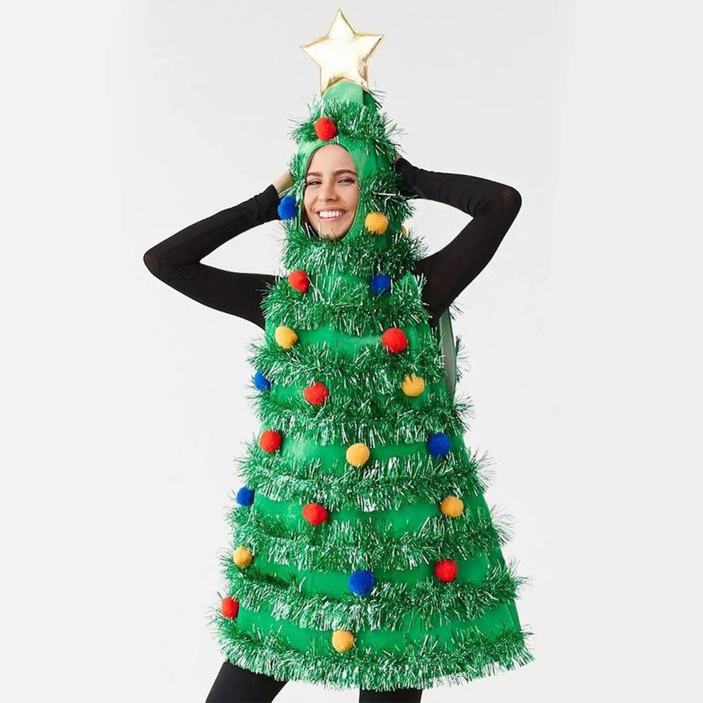 Haut Sapin de Noël à Sequins et Capuche